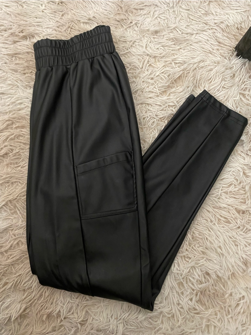 Black Faux Leather Pants